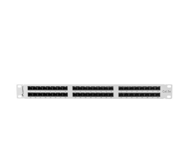 LANBERG Patch Panel 48 Port 1U Kat.5E szary PPU5-1048-S - 457255 - zdjęcie 3